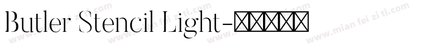 Butler Stencil Light字体转换